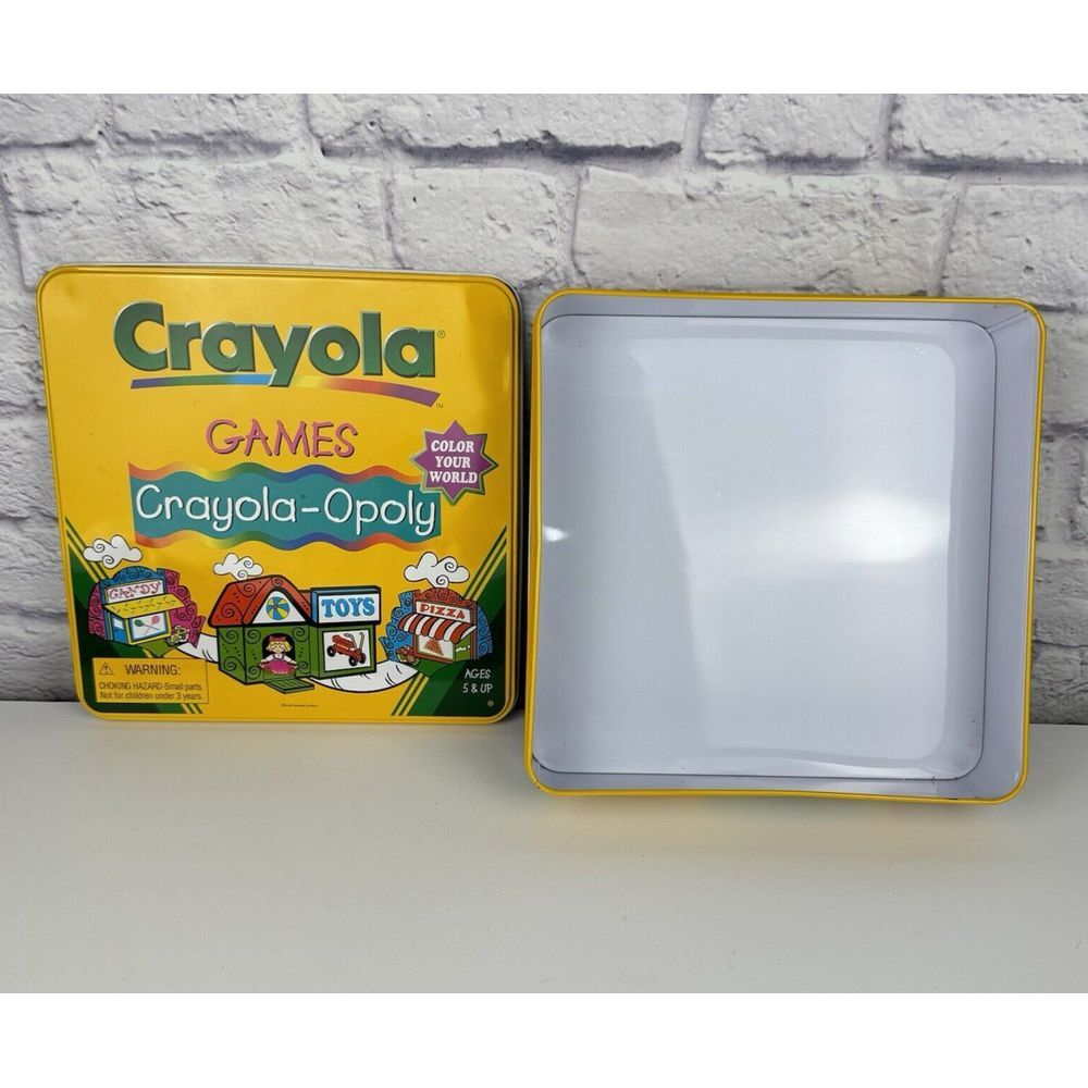 Crayola Games Crayola Opoly Storage Tin Metal Box ONLY Replacement Part Vintage
